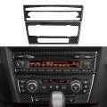 Car CD Control Console Panel Sticker Carbon Fiber Decal Trim Cover for - 3 Series E90 E92 E93 2005-2012 Accessories.