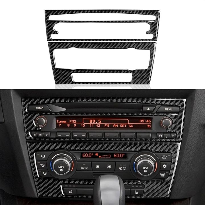 Car%20CD%20Control%20Console%20Panel%20Sticker%20Carbon%20Fiber%20Decal%20Trim%20Cover%20for%20-%203%20Series%20E90%20E92%20E93%202005-2012%20Accessories%20-%20Image%204