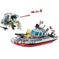 Enlightenment building blocks compatible with LEGO toys Battlefield Military Series Battleship Coastline Battle Cruiser Destroyer Boy.