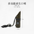7-in-1 Emergency Survival LED Light Whistle Compass Multifunction Tool Magnifier Flashlight Storage Container Thermometer for Camping Hiking. 