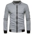 High Quality Plush Zip stand collar casua Jacket Men's Street Windbreaker Coat Men Hot Casual Outer Wear Thick.