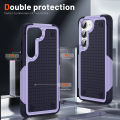 Anti-fall 2 in 1 Heavy Duty Armor Case For Samsung Galaxy S23+ Phone Case Shockproof Soft Casing Hard Back Cover.