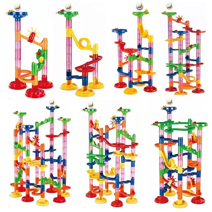 Marble Run Building Blocks 3D Marbles Slide Track Toys Diy Creative Assembled Maze Toys For Kids Gifts