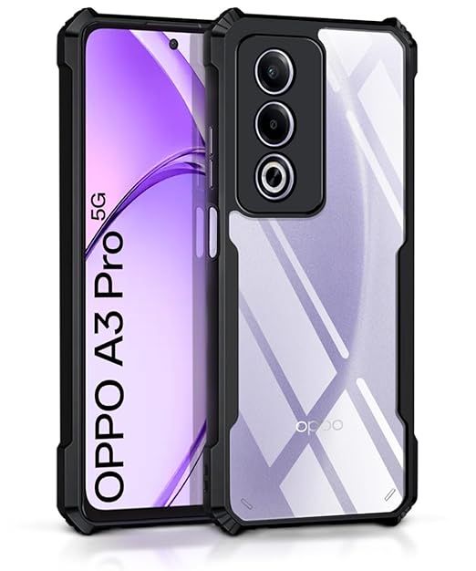 OPPO%20A3%20PRO%205G%20Protective%20Black%20Border%20Crystal%20Clear%20Xundd%20Mobile%20Back%20Case%20Cover.%20-%20Image%204