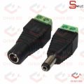 1Pair- Barrel Male Female DC Power Jack Socket 2.1mm Plug To 2 Pin Screw Terminal Power Supply Barrel Adapters For LED Strip Cables.