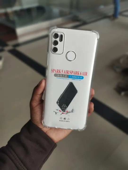 For%20Tecno%20Spark%206%20Air/Tecno%20Spark%205%20Air%20Back%20Cover%20Crystal%20Clear%20Bumper%20Transparent%20Case%20Back%20Cover%20-%20Image%203