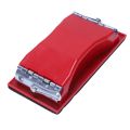 Rectangle paper grit sandpaper holder hand sander red black.