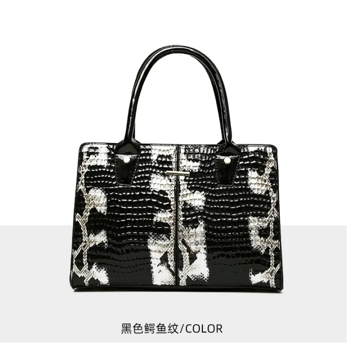 Women's%20large-capacity%20contrasting%20snake%20print%20premium%20sense%20commuter%20bag%20Business%20commuter%20PU%20shoulder%20crossbody%20tote%20bag%20-%20Image%207