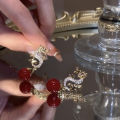 2024 New Natal Year Zodiac Dragon Pearl Earrings Design Sense Festive Premium Sense Dragon Year Stud Earrings Female Eyerings.