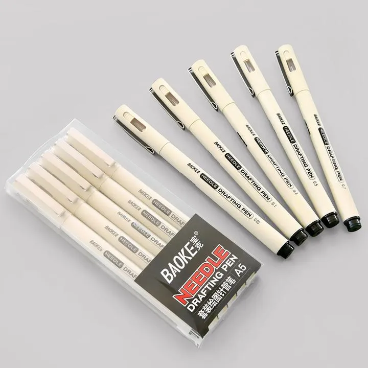 BAOKE%205pcs/set%20Micron%20Needle%20Drafing%20Pen%20Sketching%20drawing%20Pen%20Art%20Markers%20for%20Sketch%20design%20sketch%20Lettering%20School%20Album%20Writing%20-%20Image%203