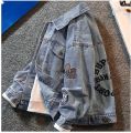 Boys Denim Jacket For Boys Fashion Coats Children Clothing Autumn Baby Clothes Outerwear Embroidery Cartoon Jean Coat 110-170cm. 