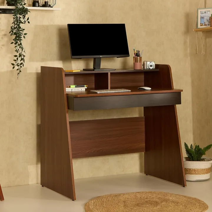 Ripple Ergonomic Study Table with Monitor Riser, Storage Drawer, Wide ...