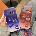 For Huawei Nova 3 3i Case Cute Cartoon 3D Love Heart Bear + Bracelet Premium Gradient Soft Phone Case.