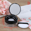 7Styles Portable Plastic Powder Box Empty Loose Powder Pot With Sieve Mirror Cosmetic Sifter Loose Jar Travel Makeup Container. 