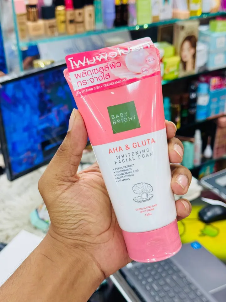 Baby Bright AHA & Gluta Whitening Facial Foam 120gm
