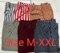 SELUAR TIDUR WANITA COTTON PINGGANG GETAH PLAIN BERCORAK JALUR EXTRA PLUS BIG SIZE 3XL 6XL Big shop 5889. 