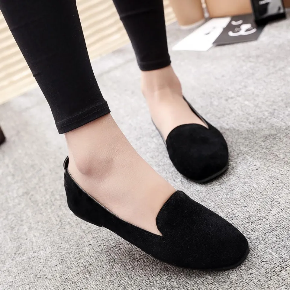 Women Ladies Slip On Flat Round Toe Shallow Shoes Sandals Casual