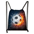 Cool Footbally / Soccerly Print Drawstring Bag Men Fashion Storage Bag Teenager Boy Casual Backpack Travel Bags Bookbag Gift.