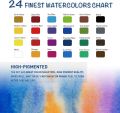 Himi Miya Water Color Tube Set 12 ML 24 Colors Rich and High Pigmented Paints.
