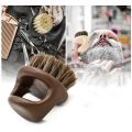 Hair Brush Bristle Ring Beard Brush Men Shaving Brush Portable Barber Beard Brushes Mustache Tools Facial Beard Cleaning. 