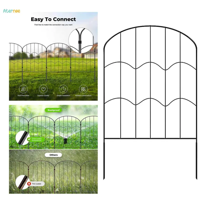 Garden%20Fence%20Panel%20Metal%20Border%20Edging%20Tall%20Decor%20Section%20Panels%20Flower%20Bed%20Fencing%20Patio%20Fences%20for%20Pets%20Stairs%20Outdoor%20Restaurant%20Dogs%20-%20Image%202