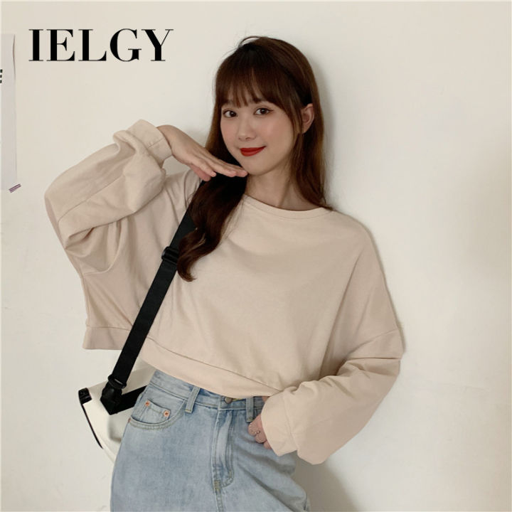 IELGY%20loose%20thin%20sweater%20women%20casual%20short%20wild%20round%20neck%20long%20sleeve%20T-shirt%20-%20Image%202