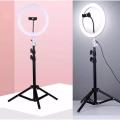 12 "Ring Light with Stand & Phone Holder for Live Stream.