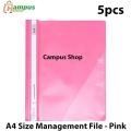 A4 Size Management File - Pink (5pcs). 