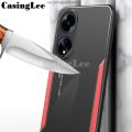 For OPPO A38 Case Aluminum Metal Matte Cover Soft Silicone Frame Camera Protection Cover for OPPO A38 Back Cover Phone Cases.