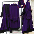 Stylish Muslim Women Hijabi Burqa Set from Indonesia, Fibric Dubai Cherry.