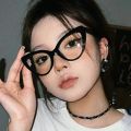 New Cat Eye Triangle Frame Anti-Blue Light Glasses Classic Men Women Reading Eyewear Retro Triangle Frame Transparent Eyeglasses. 