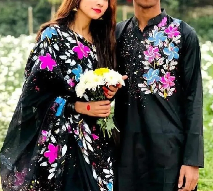 New%20Exclusive%20Hand%20Printed%20Couple%20Set/Matching%20dress/Couple%20&%20Family%20Sets/Saree%20And%20Panjabi%20for%20Men%20and%20Women%20%20(0%20reviews)%20Milys_Collection%20Mily's%20Collection%20-%20Image%202