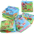 Cartoon Animal Baby Cloth Book Kids Early Learning Develop Cognize Reading Puzzle Books Parent-child Interactive Soft Rustle Sound Baby Toys. 