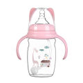 BabyCare PP Wide Bore Plastic Baby Choke Prevention Cup Newborn Straw with Handle Milk Bottle. 