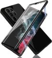 Double Sided Tempered Glass Magnetic Adsorption Metal Case for Samsung S23 S24 Ultra S22Plus S21 S20 S23FE Full Protective Cover. 