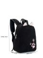 Girls Boys Cute Casual Cat Footprint Print Corduroy Adjustable Kids Backpack Kids School Bag For Outdoor Travel Students.