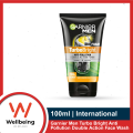 Garnier Men Turbo Bright Anti Pollution Double Action Face Wash 50g / 100g.