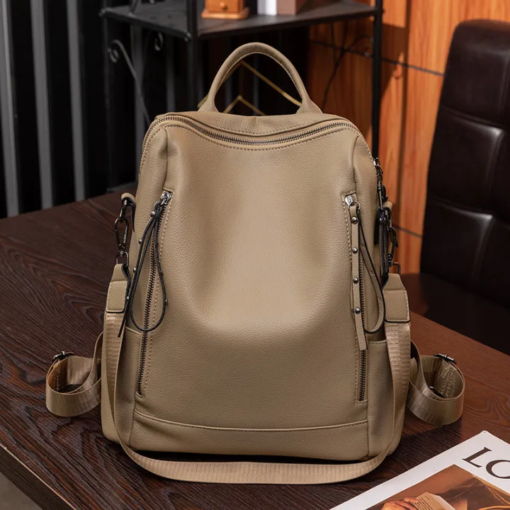 Women's%20bapa%202023%20new%20orean%20ersion%20retro%20large%20capty%20soft%20leather%20texture%20casual%20outdoor%20trael%20bapa%20women's%20bag%20-%20Image%206