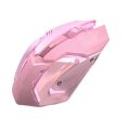 Cross border wholesale G304 Pink Wireless Mouse Rechargeable Mouse Mechanical E-sports Game RGB Mouse 2.4G Mouse. 