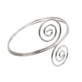 Punk Bohemian Metal Swirl Spiral Upper Arm Open Cuff Bracelet Bangle Adjustable Armlet Armbands Gypsy Turkish Party Jewelry. 