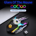 Wireless Mouse Silver Eagle A5 Rechargeable Wireless Mouse Gaming Game RGB Luminous Silent Silent Mouse. 