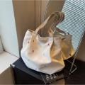 Embroidered Tote Bag Durable Portable Canvas Shoulder Bag Large Capacity Fashion Storage Bag for Casual Grocery Shopping Book Carrying Women Accessory Pouch. 