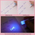 1/2Pcs Luminous Magic Invisible Pen With UV Light Magic Marker For Kids Secret Learning Pen Novelty Toy Random Color. 