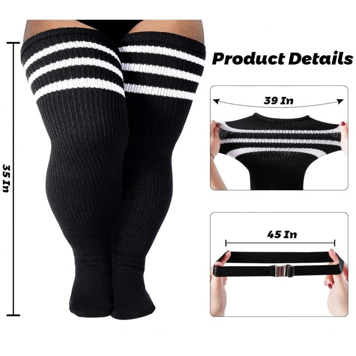 Plus%20Size%20Women%20Thigh%20High%20Winter%20Socks%20for%20Thick%20Thighs-Extra%20Long%20Over%20the%20Knee%20Stockings-Leg%20Warmer%20Boot%20Sock%20with%20Thigh%20Belt%20-%20Image%202