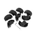 KOGEEK 8 PCS Wood Clamp Panel Connectors Right Angle Clip Set for Creative DIY Furniture Closet Table Storage Shelf, Hard Plastic Material Black.
