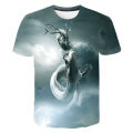 Men's summer new Dragon 3D printed pattern T-shirt Sports casual O collar short sleeve top hip hop Harajuku T-shirt. 
