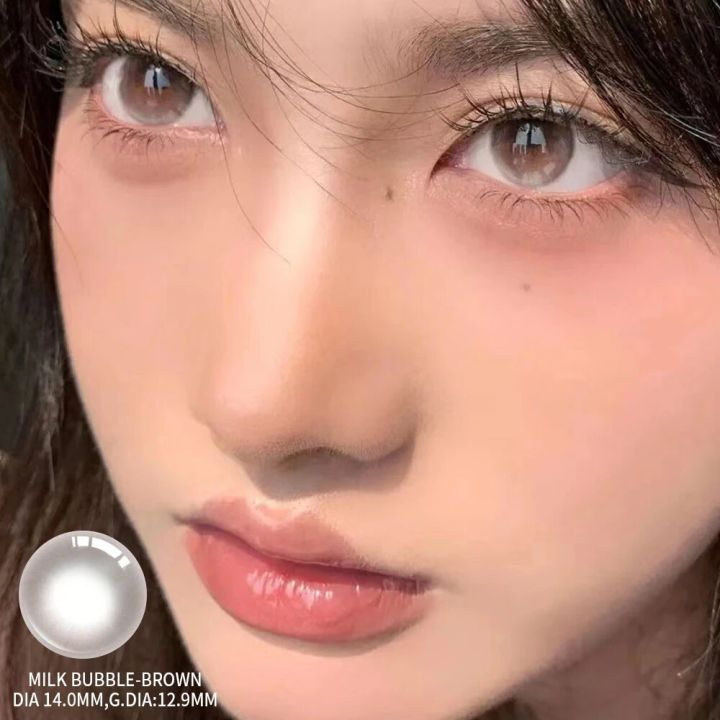OVOLOOK-1Pair/2pcs%20Natural%20Lenses%20Bubble%20Series%20Beauty%20Pupils%20Color%20Contact%20Lenses%20for%20Eyes%20with%20Myopia%20Brown%20Gray%20Lens%20Yearly%20-%20Image%206