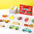 Toddler Montessori Educational Puzzle Toys 32Pcs Cards Matching Game Baby Cognition Jigsaw Toys Animal Life Set Puzzle Gift.