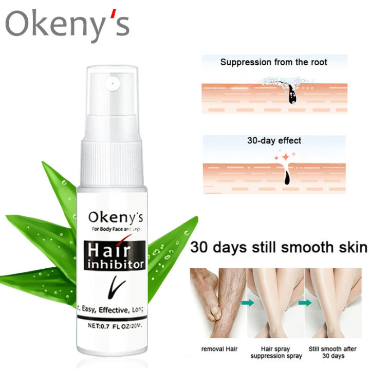 20ml Hair Inhibitor Spray Hair Removal Spray Serum Liquid Stop Hair Growth Beard Mild Non-irritating Skin Care Body Beauty TSLM1