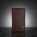 Zays Handcrafted Premium Eco-Friendly Leather Long Wallet, Top-Grain Vegetable-Tanned Slim Wallet 7.4 x 3.8 x 1 Inch, 7 Card Slots, ID Slot, Cash Compartment, Zipper Chamber, 2 Mobile Compartments.